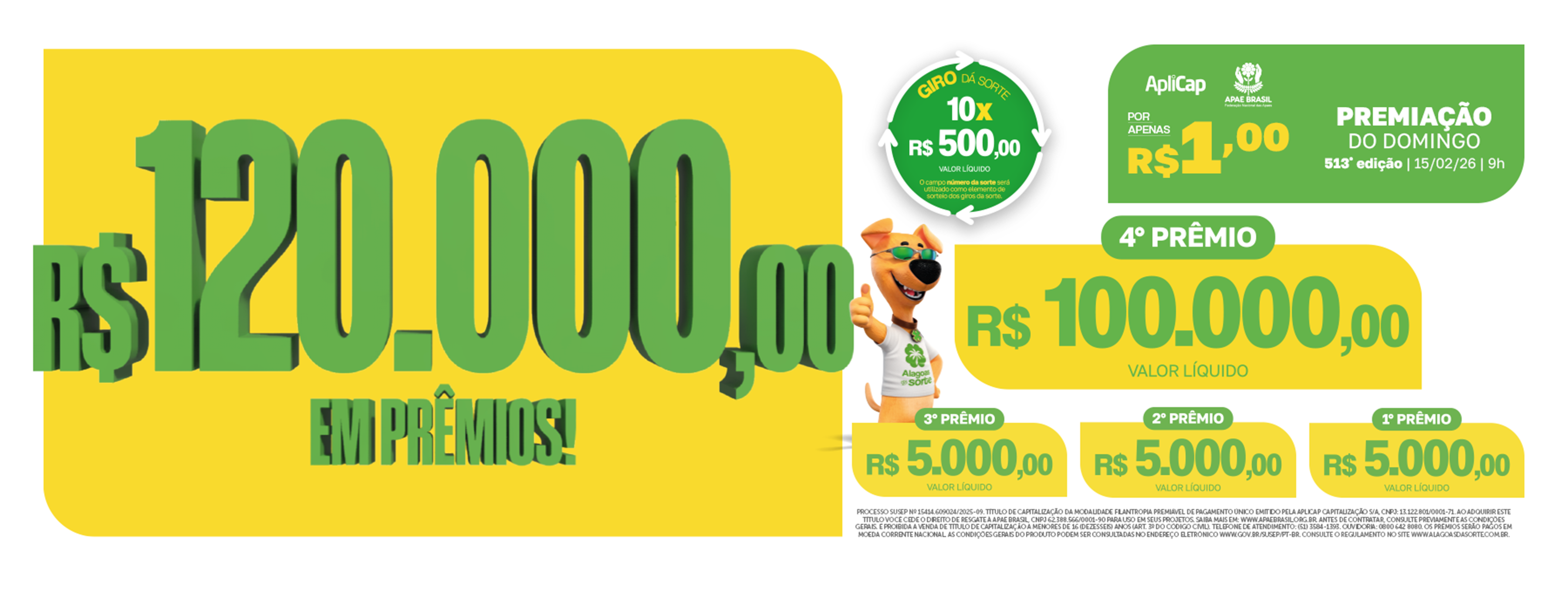 alagoas da sorte premiação de domingo